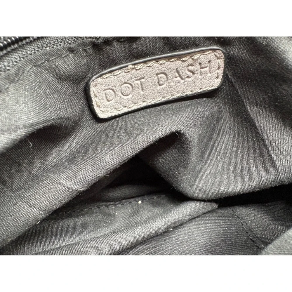Dot Dash‎ Expandable Crossbody Bag Womens Small Grey Excellent Faux Leather